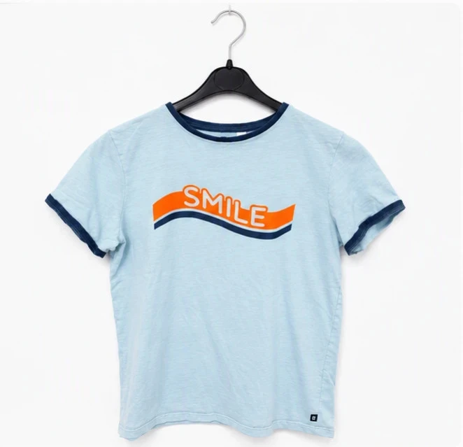 T-shirt Okaïdi bleu clair Smile – 14 ans